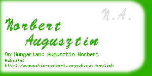 norbert augusztin business card